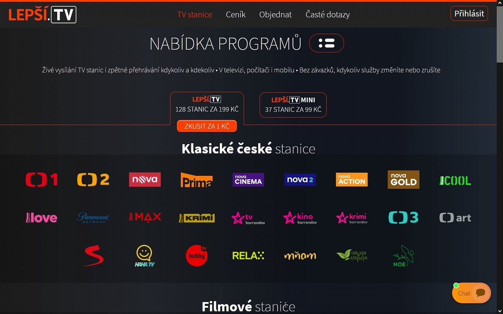 Nabídky operátorů