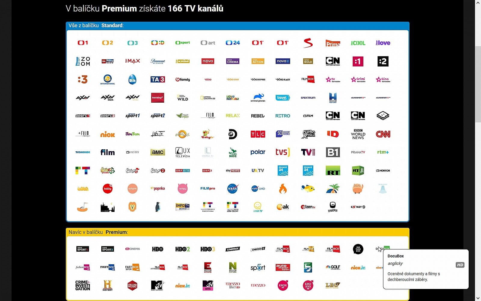 Nabídky operátorů