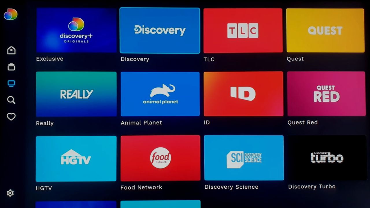 Služba Discovery+ (prohlížečová verze a aplikace britské SKY Q)