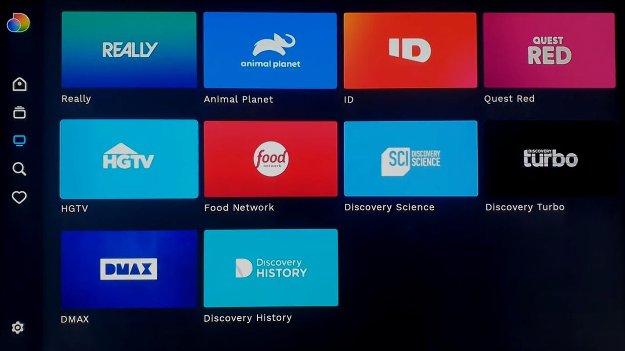 Služba Discovery+ (prohlížečová verze a aplikace britské SKY Q)