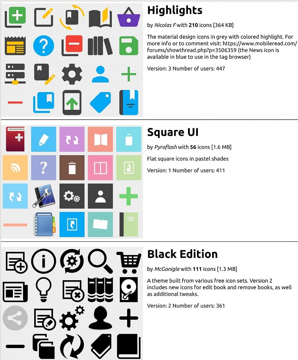 Nové ikony pro Calibre.
