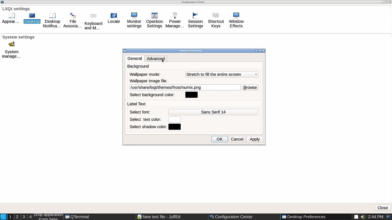 Lubuntu LXQt vývojová verze