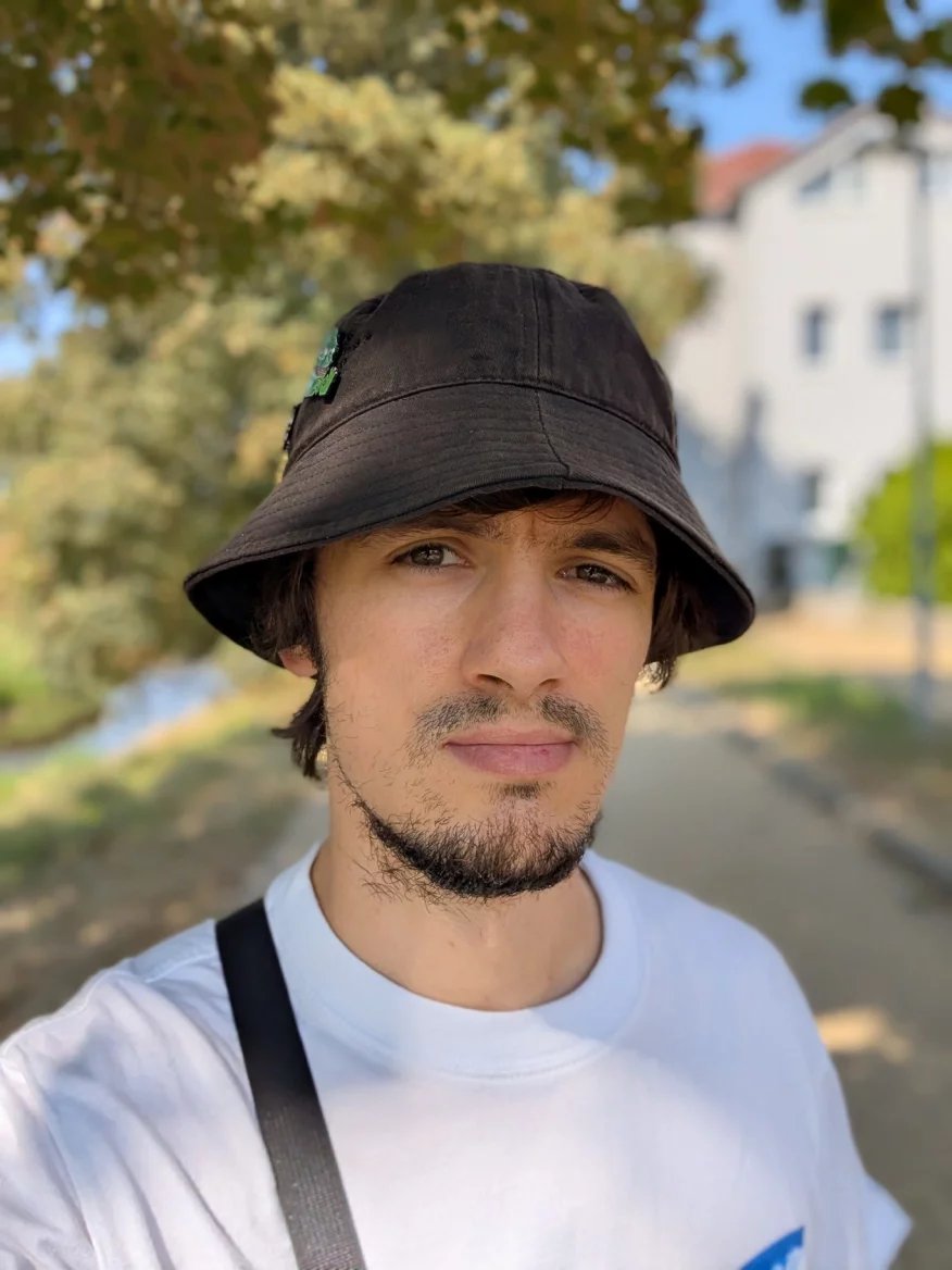 Selfie snímek s portrétním režimem