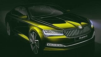 Náhledový obrázek - Škoda naznačila podobu modernizovaného Superbu. Oficiálně se představí 23. května s elektrickým Citigo