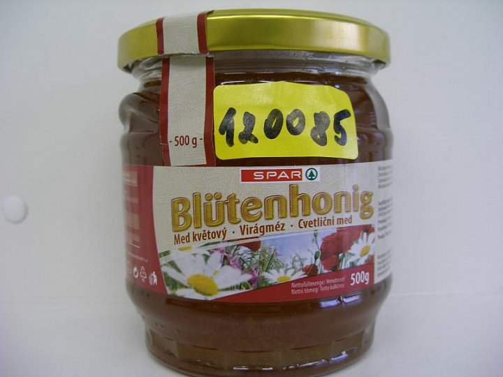 Nejakostní potravina - Vyšší obsah hydroxymethylfurfuralu (HMF) vzniká např. při vyšších teplotách během zpracování medu. Prodává: Spar ČR