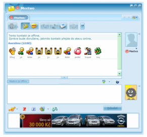 <p>Komunikační okno aplikace ICQ 6</p>