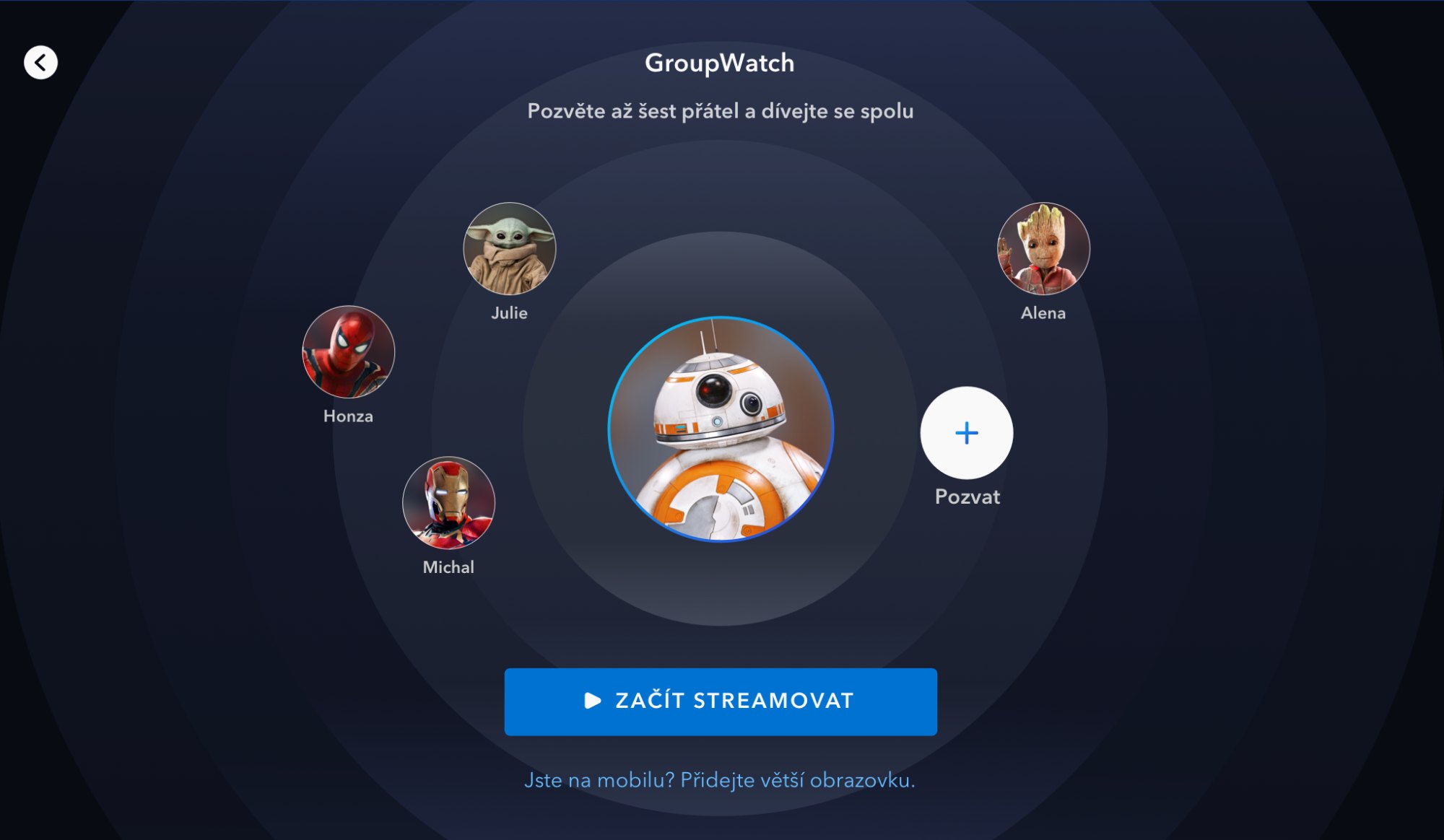 Funkce GroupWatch v Disney+