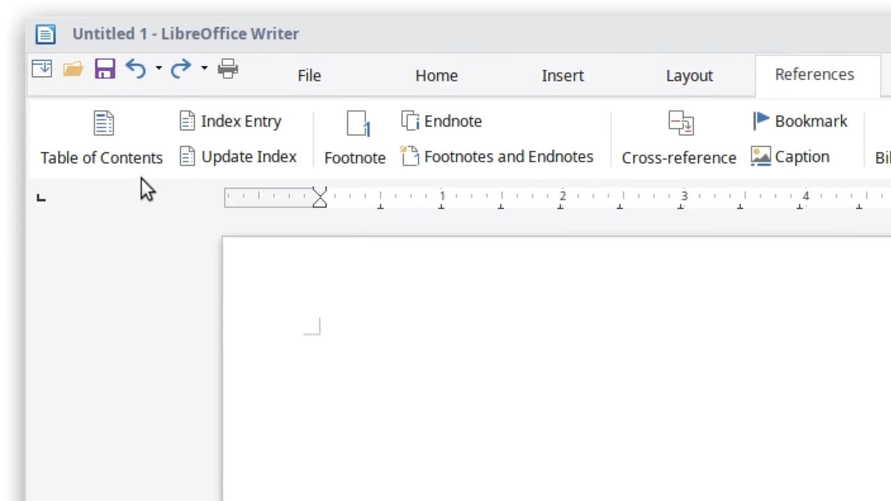 Pohled na funkce týkající se obsahu a odkazů.