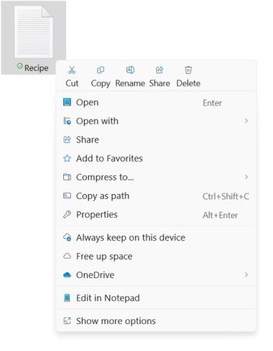Aktualizovaná kontextová menu v Průzkumníku ve Windows 11 2024 Update