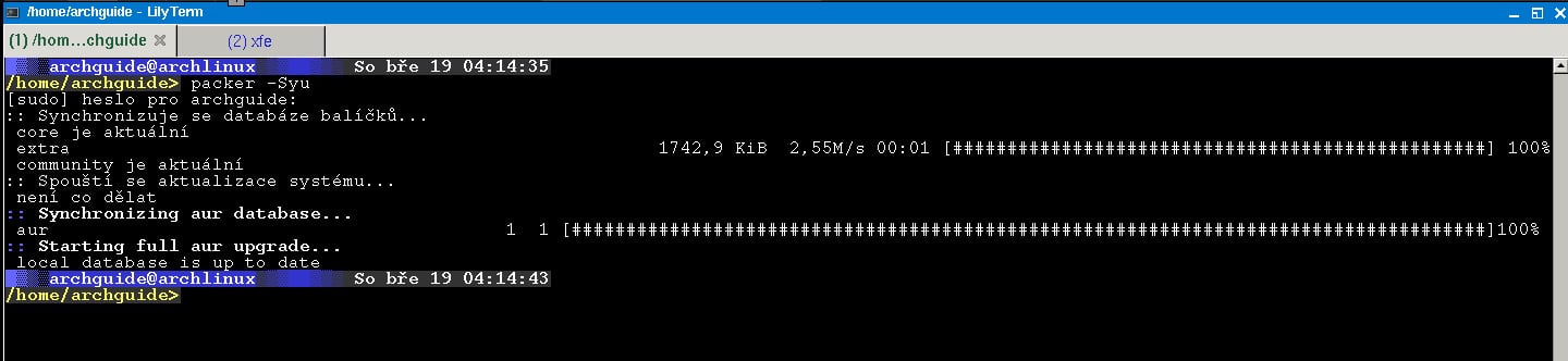 Arch: instalace balíčků z AUR