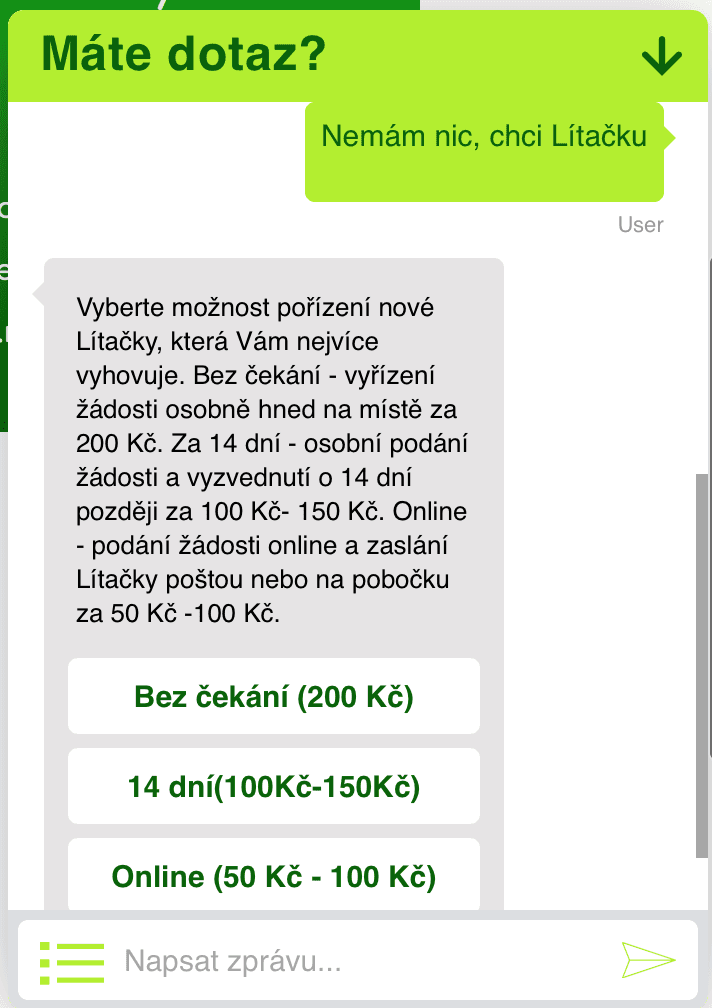 Chatboti pro Lítačku a Prahu 12