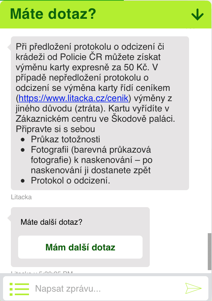 Chatboti pro Lítačku a Prahu 12