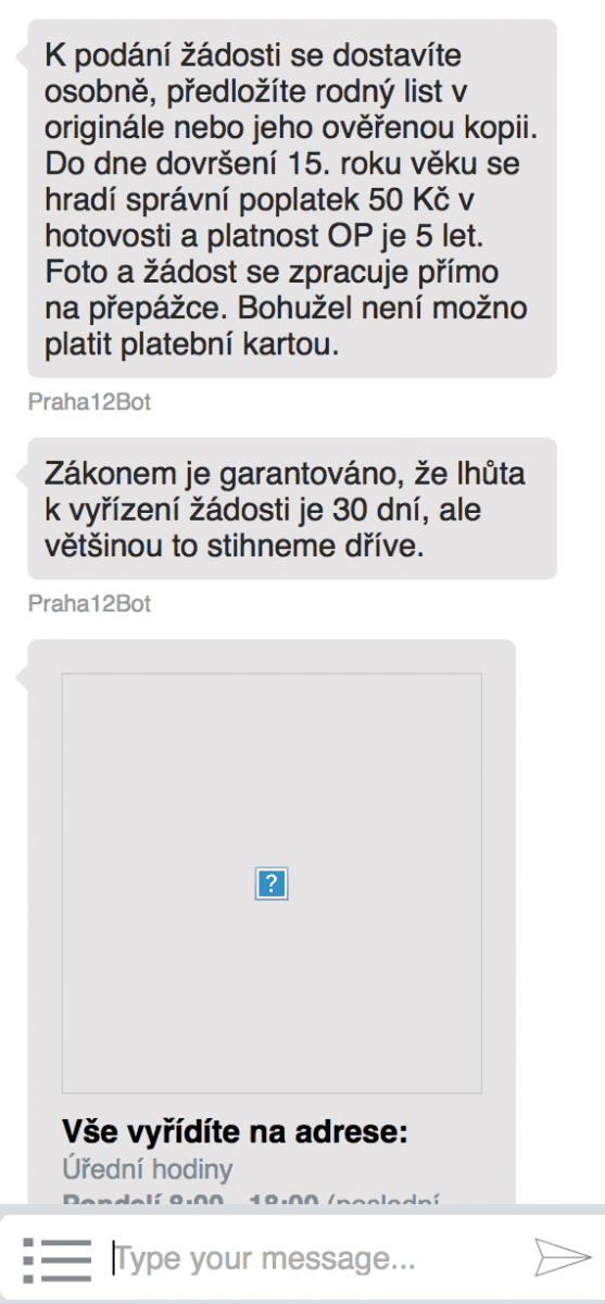 Chatboti pro Lítačku a Prahu 12