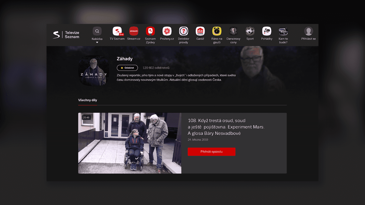 Televizeseznam.cz - nový videoportál Seznam.cz
