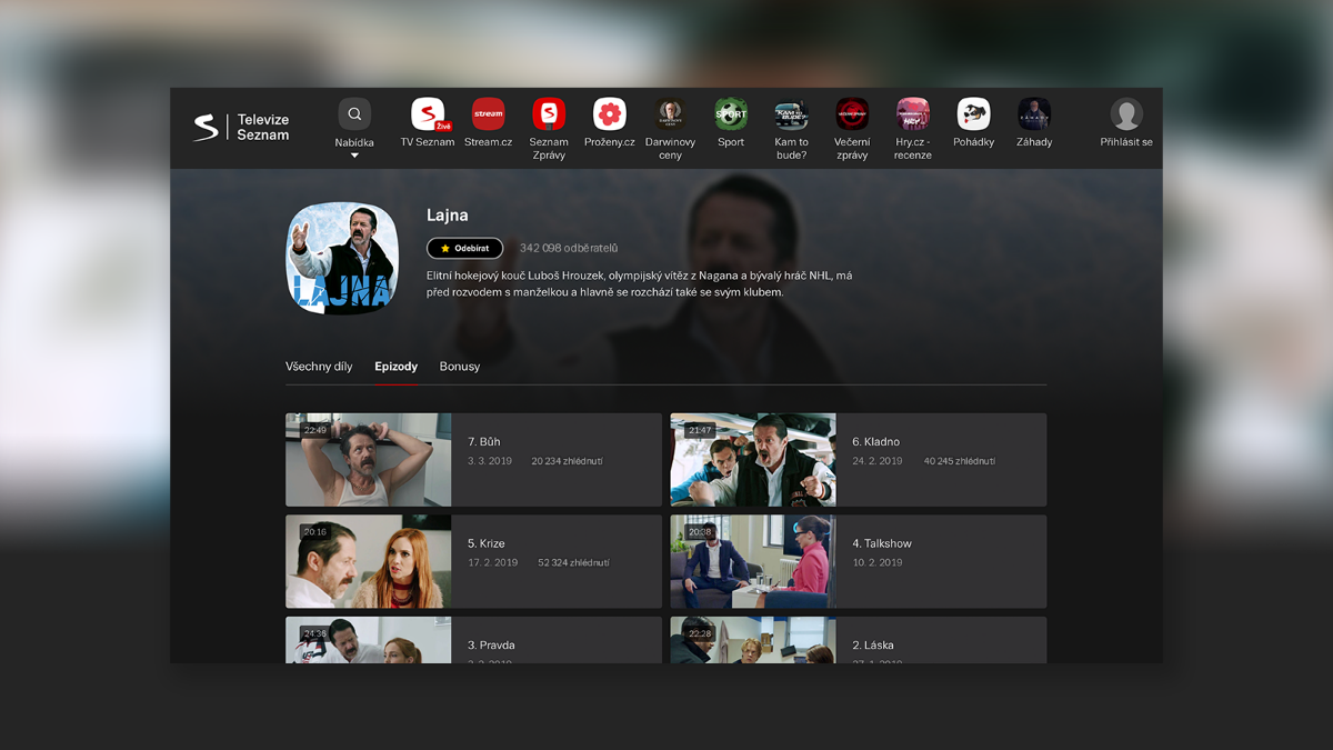 Televizeseznam.cz - nový videoportál Seznam.cz