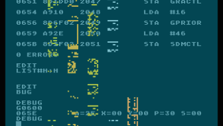 Atari Assembler/Editor v akci.