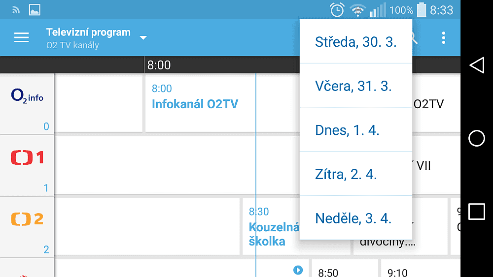 O2 TV - zpětné zhlédnutí je 50 hodin, duben 2016