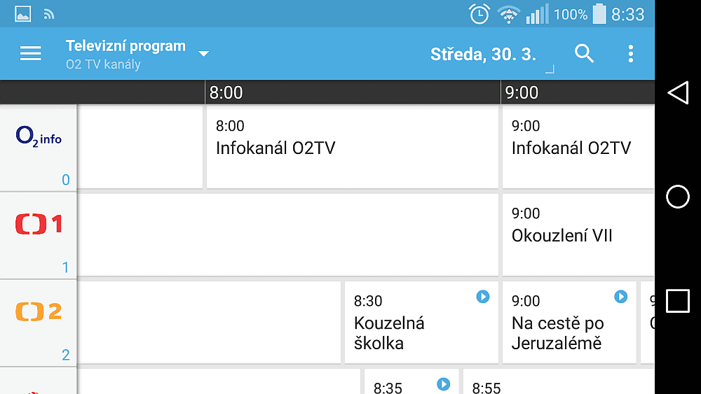 O2 TV - zpětné zhlédnutí je 50 hodin, duben 2016