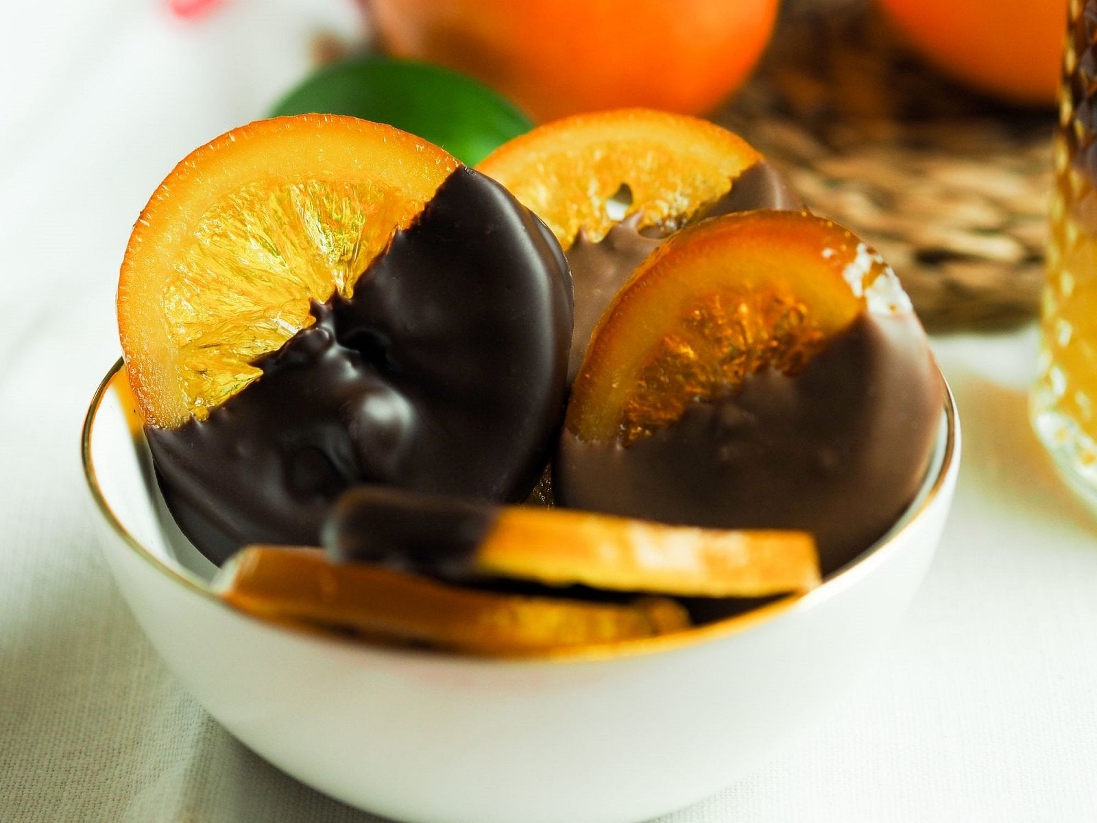 Pomerančové plátky v čokoládě