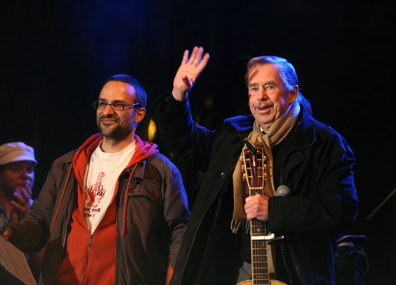 Václav Havel během oslav výročí Sametové revoluce. Snímek je z roku 2009.