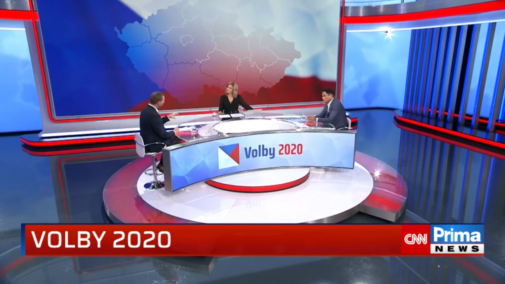 Volební studio na CNN Prima News