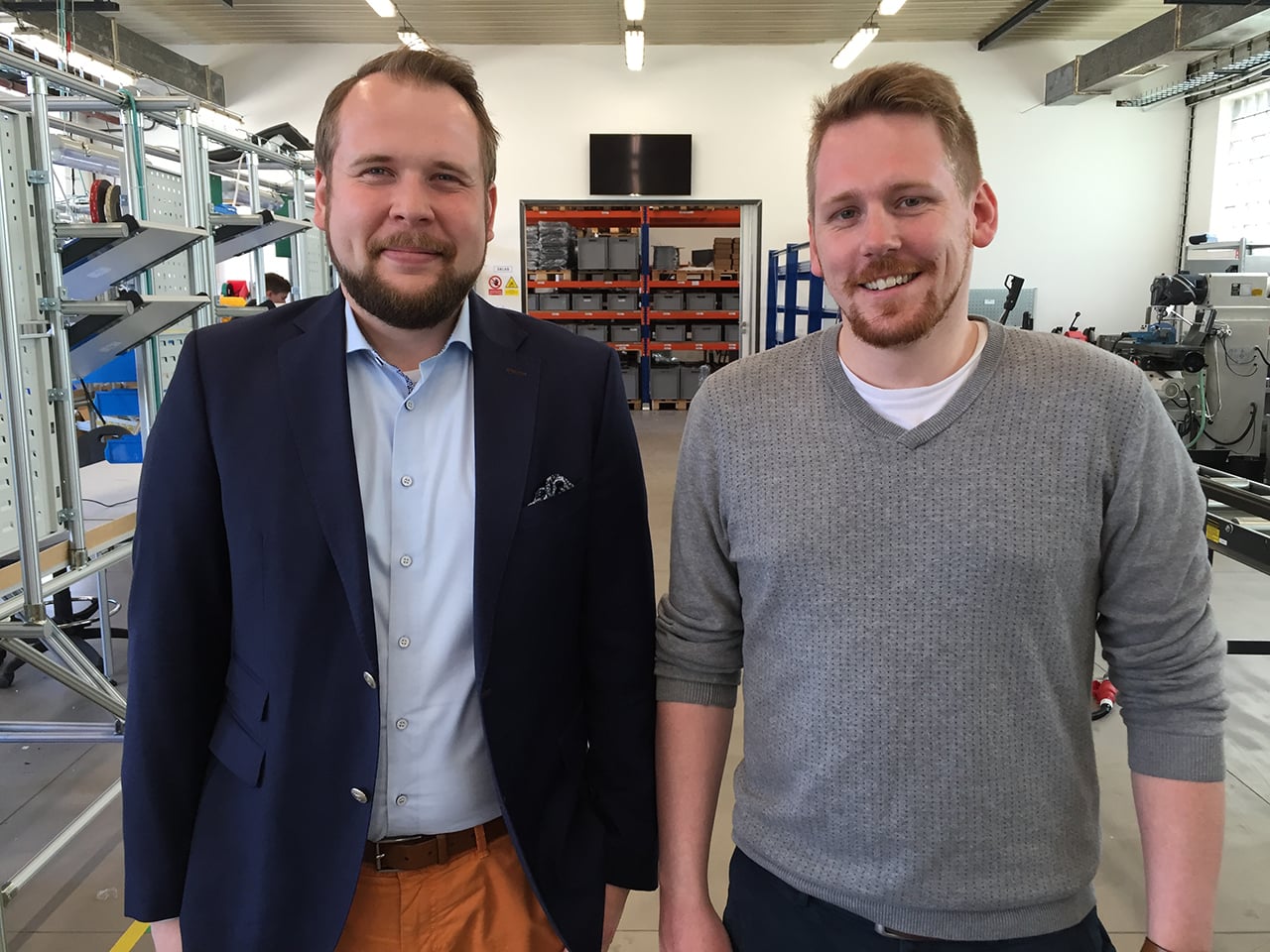 Zakladatel be3D David Miklas (vlevo) a šéf výroby Tomáš Mikula.
