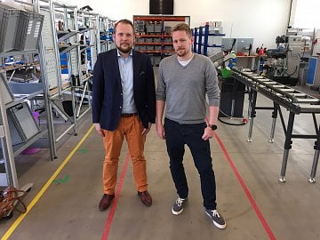 Zakladatel be3D David Miklas (vlevo) a šéf výroby Tomáš Mikula.