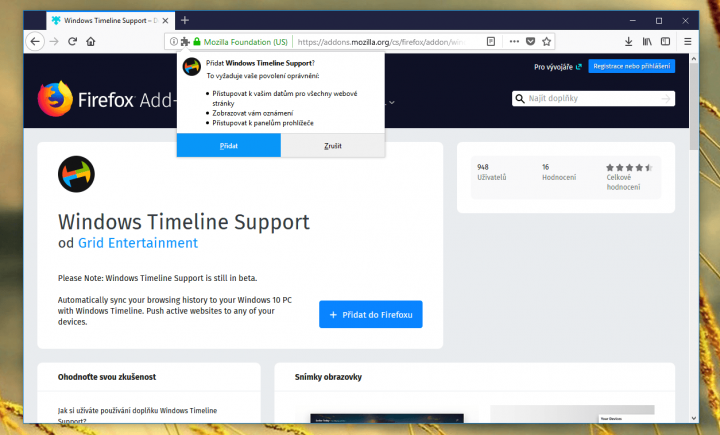 Nainstalujte doplněk do svého prohlížeče