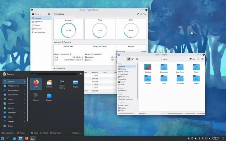 KDE Plasma na Fedoře