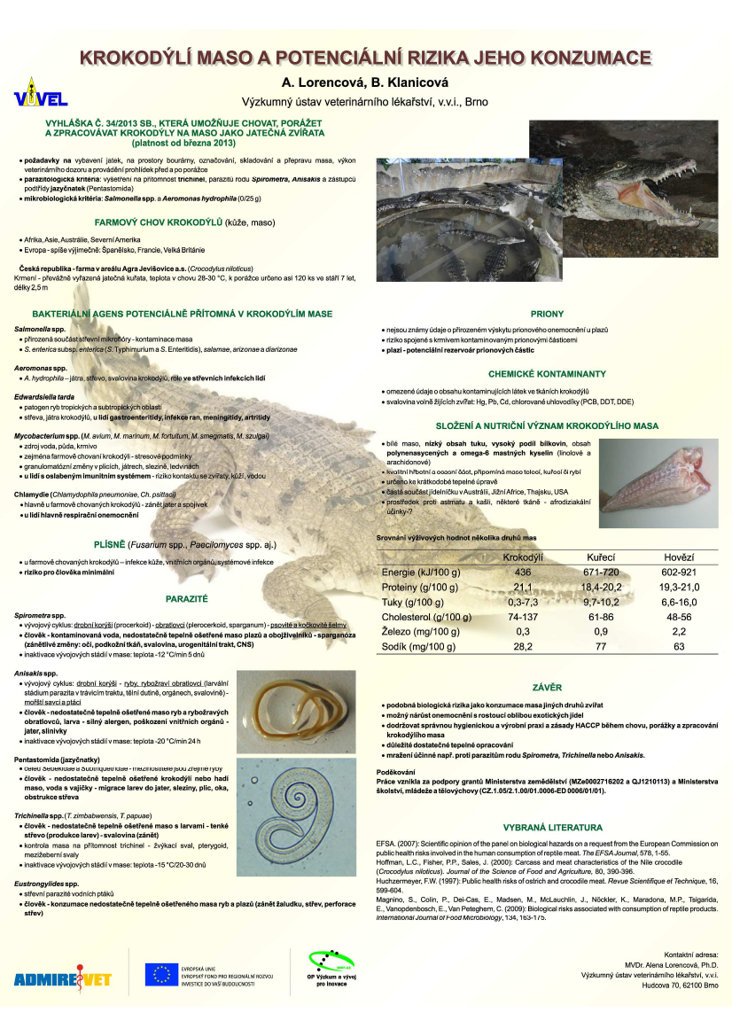 Potenciální rizika konzumace - materiál Výzkumného ústavu veterinárního lékařství najdete ve formátu PDF na adrese: