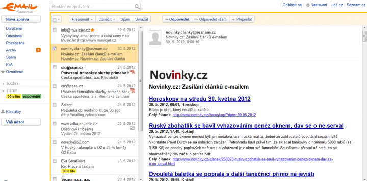 Nový e-mail Seznamu