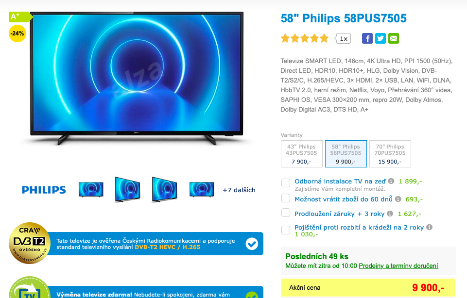 Rozdíl ve slevách na Alza.cz