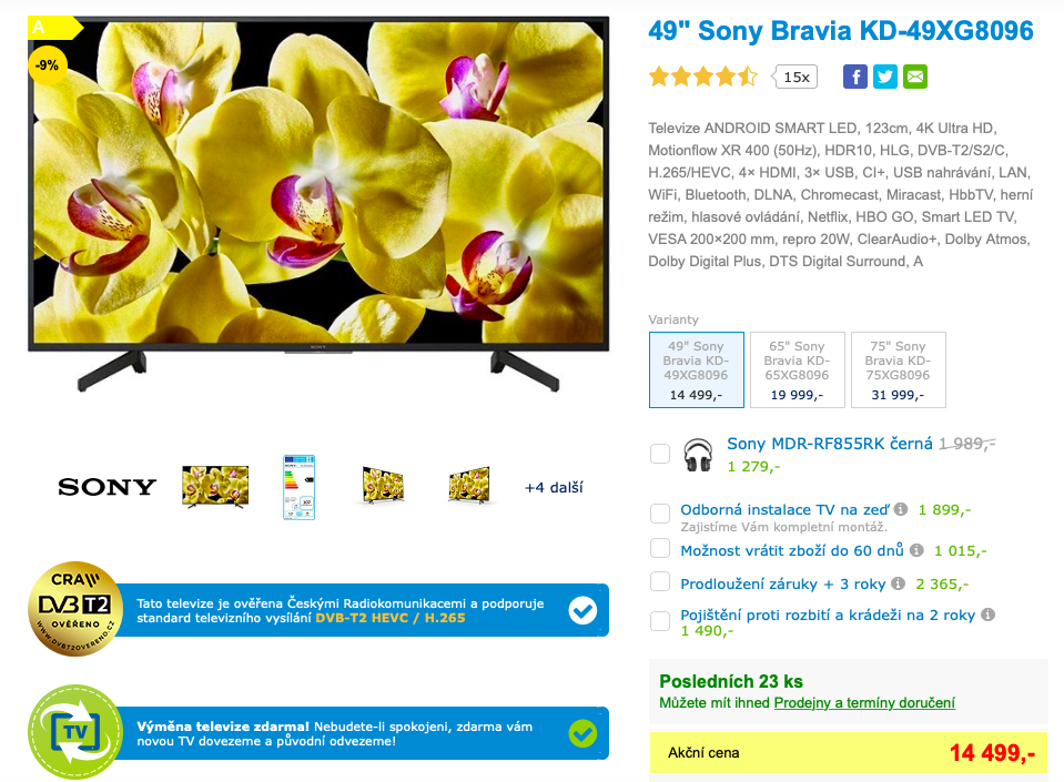 Rozdíl ve slevách na Alza.cz