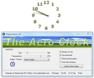 TheAeroClock - analogové hodiny pro vaši plochu
