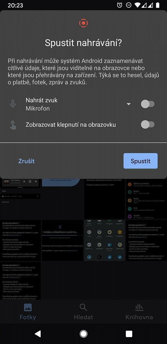 Android umí konečně také nahrávat, co se děje na displeji. Přidá k tomu volitelně i zvuk nebo záznam z mikrofonu.