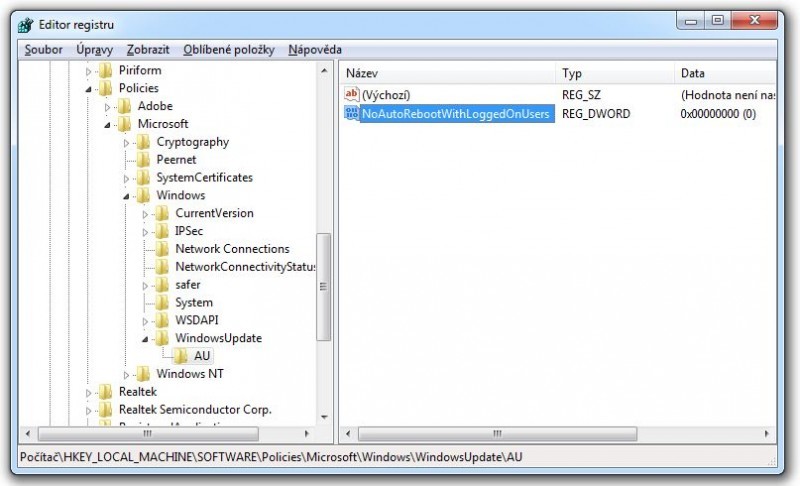 NoAutoRebootWithLoggedOnUsers