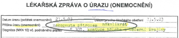 Perlička z lékařské dokumentace