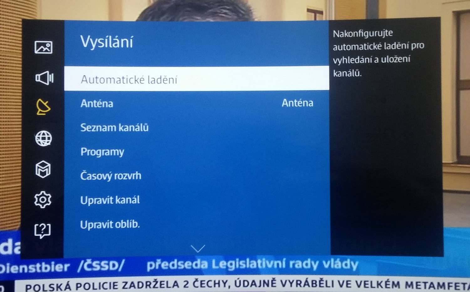 Samsung UE48JU6742U – menu nastavení