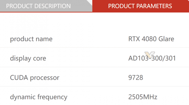 Dvě různé verze čipu ve specifikacích GeForce RTX 4080 od Gainwardu