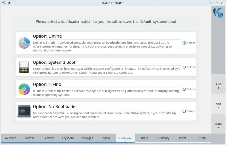 Autor: KaOS KaOS instalátor