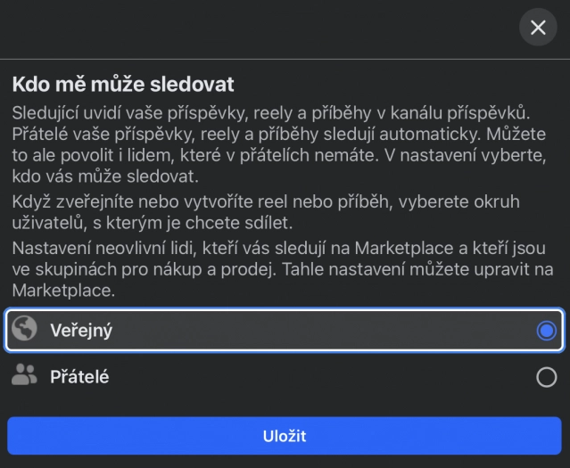 Autor: fb.com Jak si zapnout sledování na osobním profilu na Facebooku