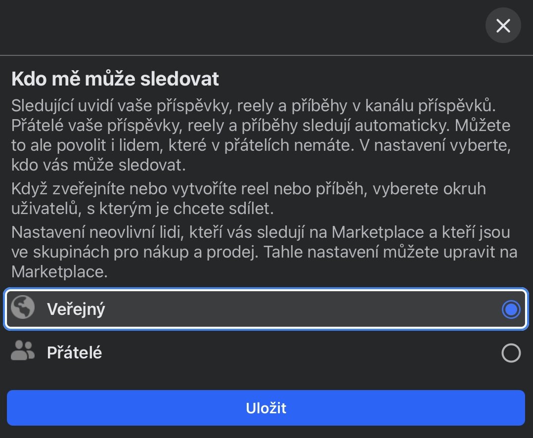 Jak si zapnout sledování na osobním profilu na Facebooku