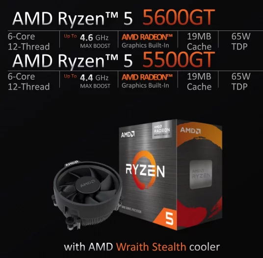 AMD Ryzen 5 5600GT a 5500GT