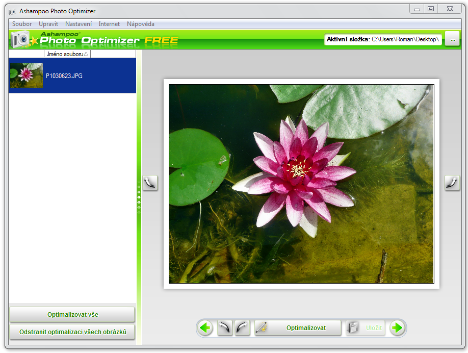 <p>Ashampoo Photo Optimizer - optimalizace i zrušení probíhá jedním tlačítkem</p>