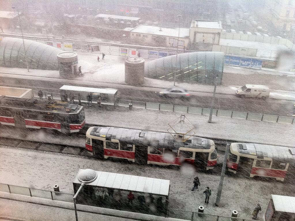 Výhled z redakce Podnikatel.cz (zima 2012).