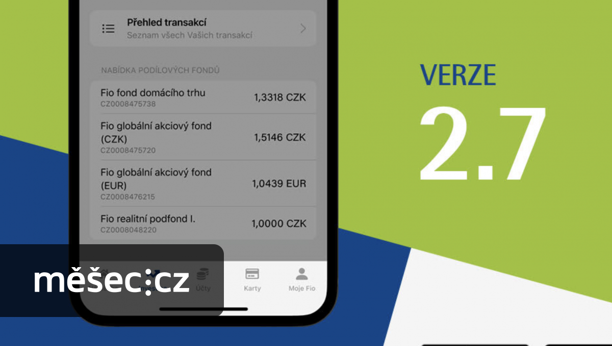 Fio banka vylepšila mobilní bankovnictví. Přibyly widgety a grafy
