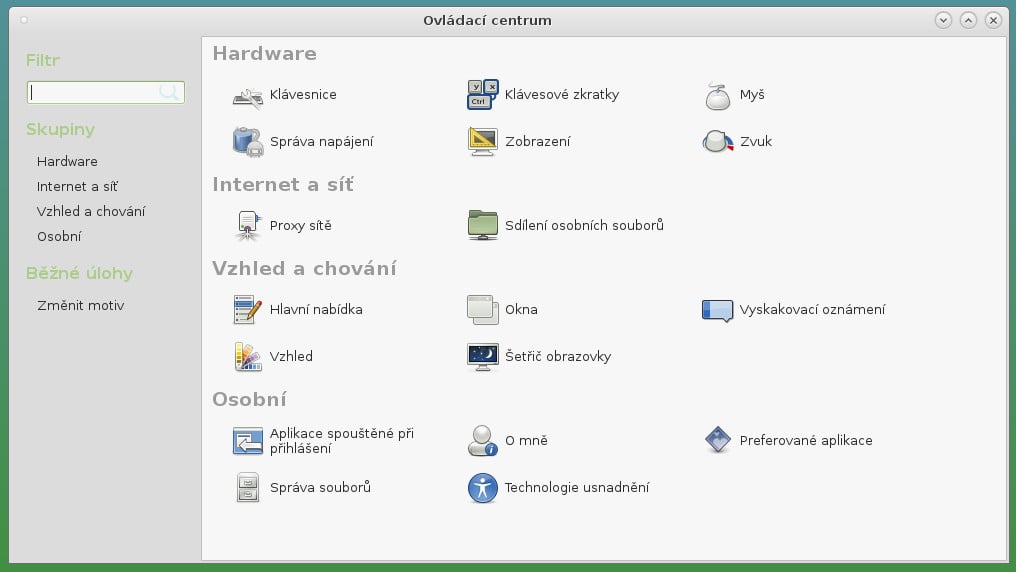 Komunitní verze Manjaro, prostředí MATE