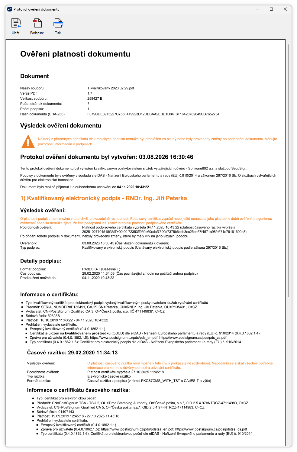 Adobe Acrobat Reader a kvalifikovaný elektronický podpis
