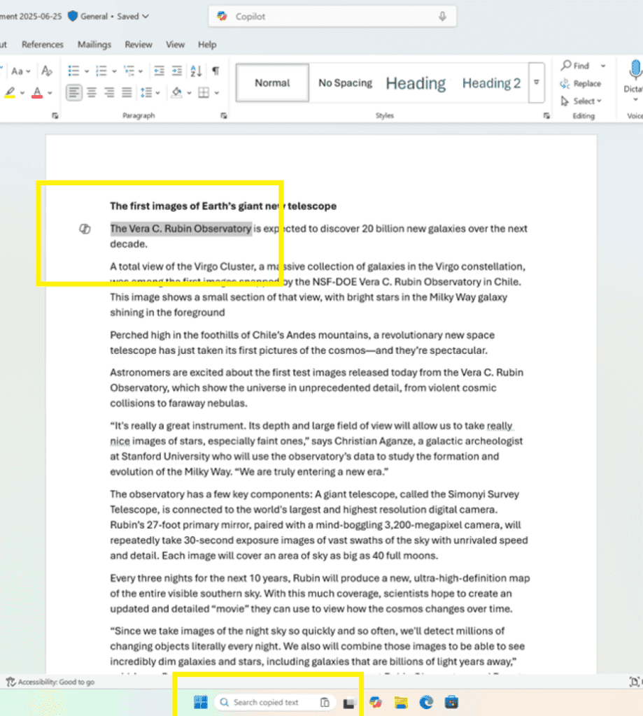 Funkce Copy and Search