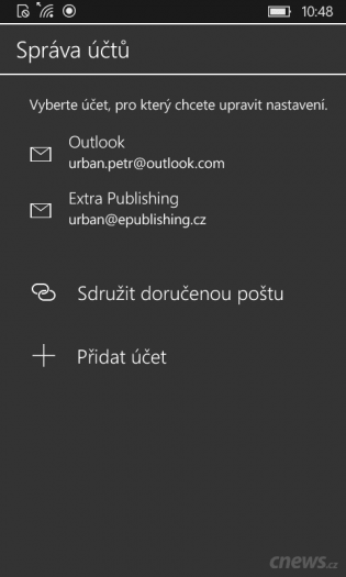 Outlook nám vrátil sdruženou poštu